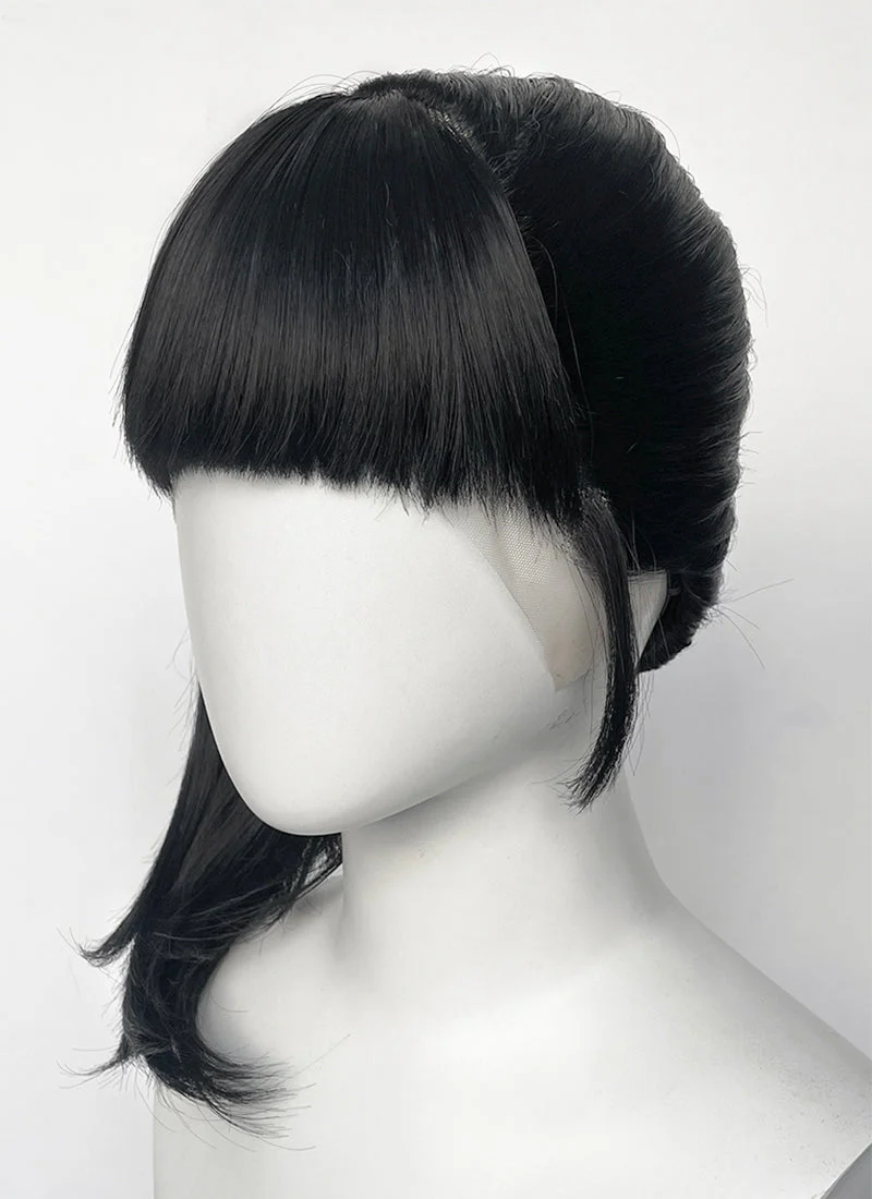 Demon Slayer: Kimetsu no Yaiba Tsuyuri Black Straight Lace Front Synthetic Wig LF6165 - Image 5