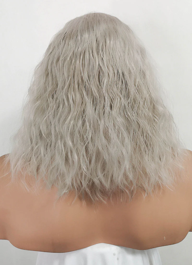 The Witcher Geralt of Rivia Curly Silver Grey Lace Front Men's Wig LFX5127 - Image 13