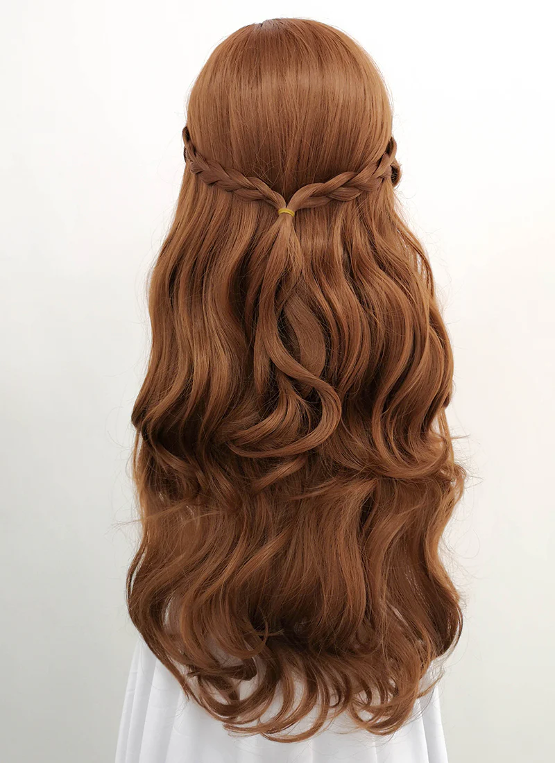 Disney Frozen II Anna Long Brown Cosplay Wig ZB238 - Image 8